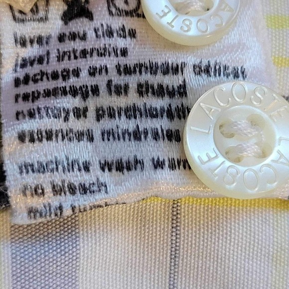 Lacoste Men’s Shirt L 42 White Regular Fit LS Button Up Cotton Pocket Logo - Picture 7 of 10